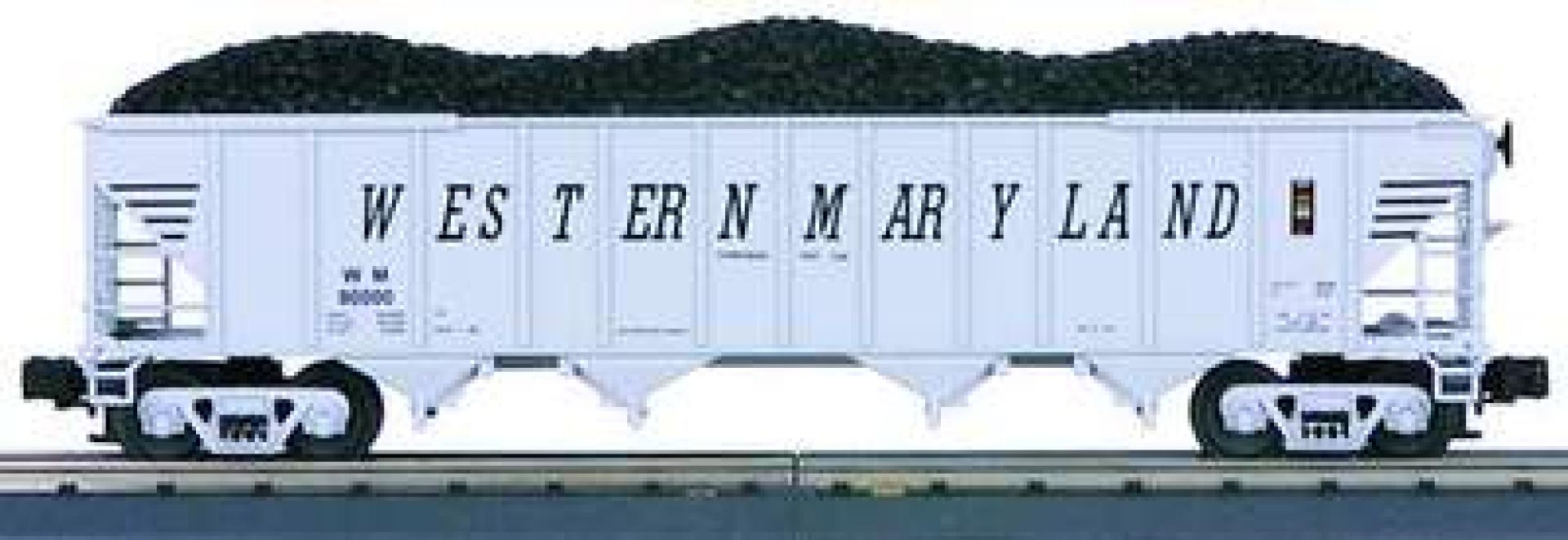 Western Maryland O Scale Premier 4-Bay Hopper Car