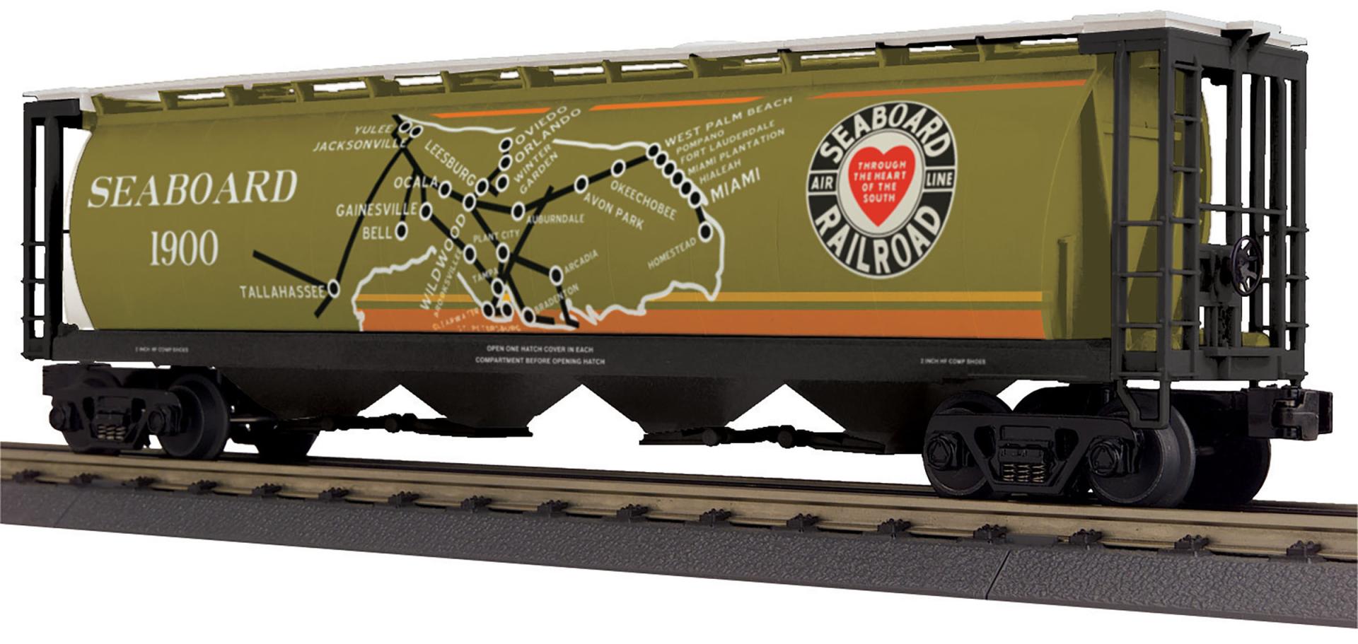 Seaboard Air Line O Gauge RailKing 4-Bay Cylindrical Hopper Car