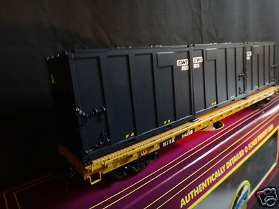 Consolidated Waste Industries 60' Flat Car w/ Trash Containers