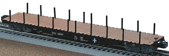 Boston & Maine PS-4 Flatcar w/stakes #34007