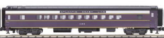 Atlantic Coast Line O Scale Premier 70' Streamlined -Passenger Car #3 (Smooth Sided)