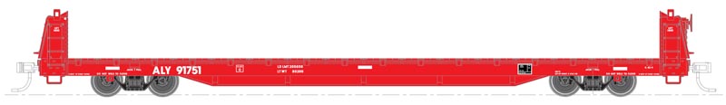 Allegheny & Eastern 62' Bulkhead Flat Car #91757