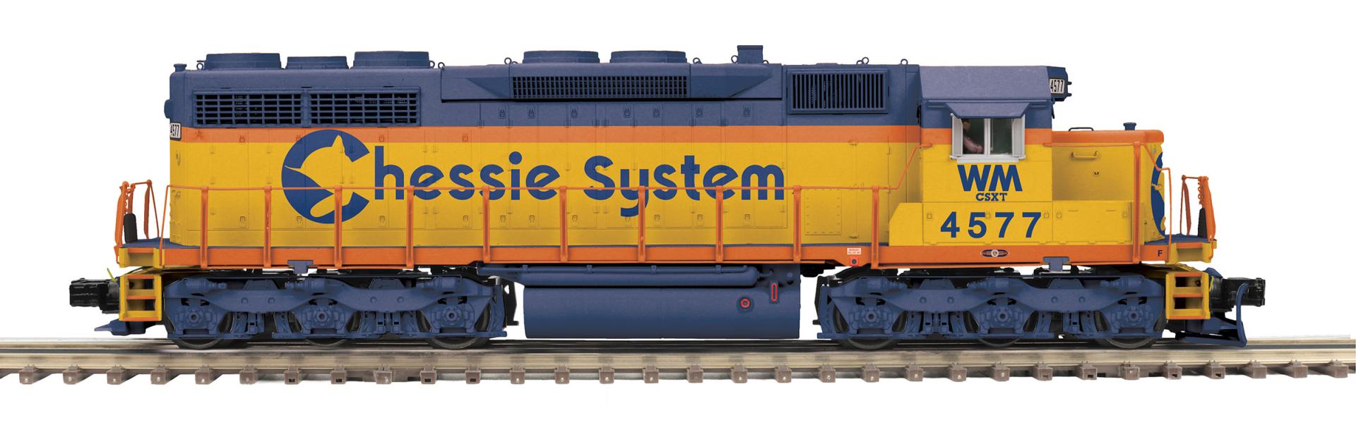 Chessie O Scale Premier SD-35 Diesel Engine w/Proto-Sound 3.0 (Hi-Rail Wheels)