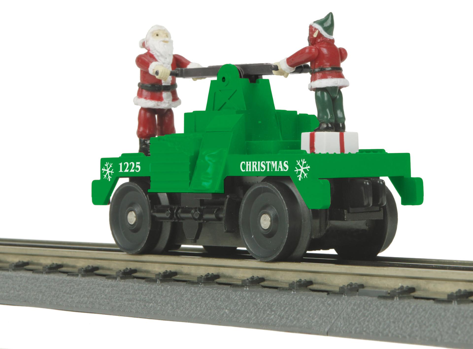 O Gauge RailKing Christmas Operating Hand Car