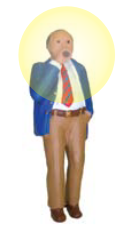 Man Smoking Cigar - Lighted Figure (O Scale)