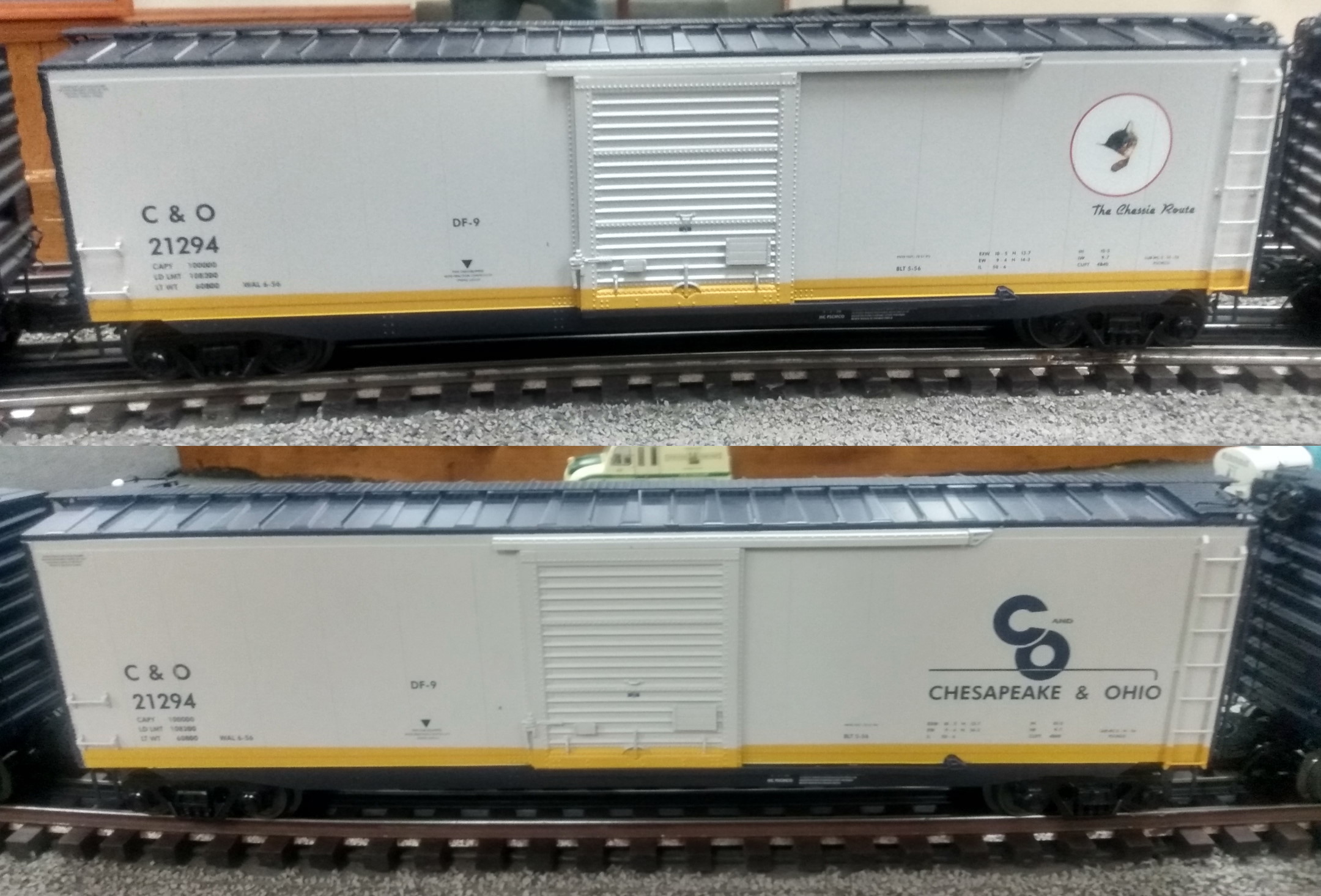 Chesapeake & Ohio O Scale Premier 50' Ps-1 Box Car w/Youngstown Standard Door (Cameo Series)