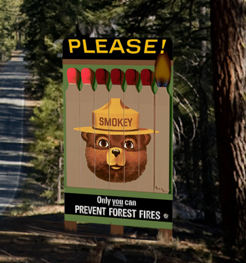 Smokey The Bear Animated Sign (O & HO Scale)