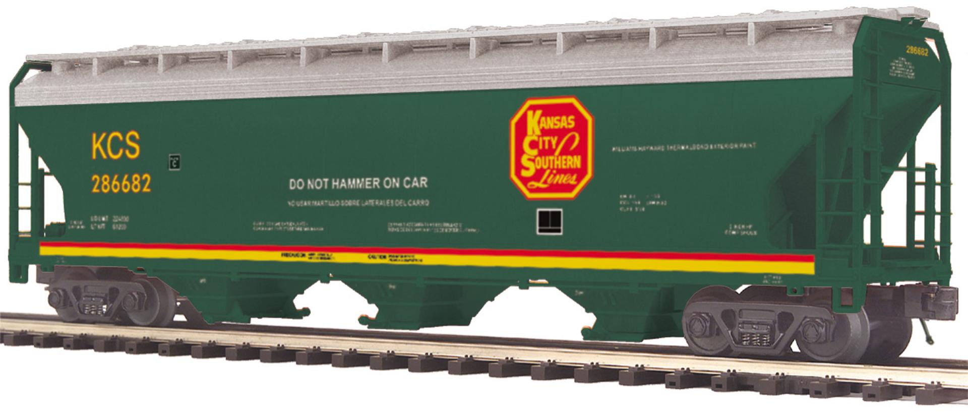 Kansas City Southern O Scale Premier 3-Bay Centerflow Hopper