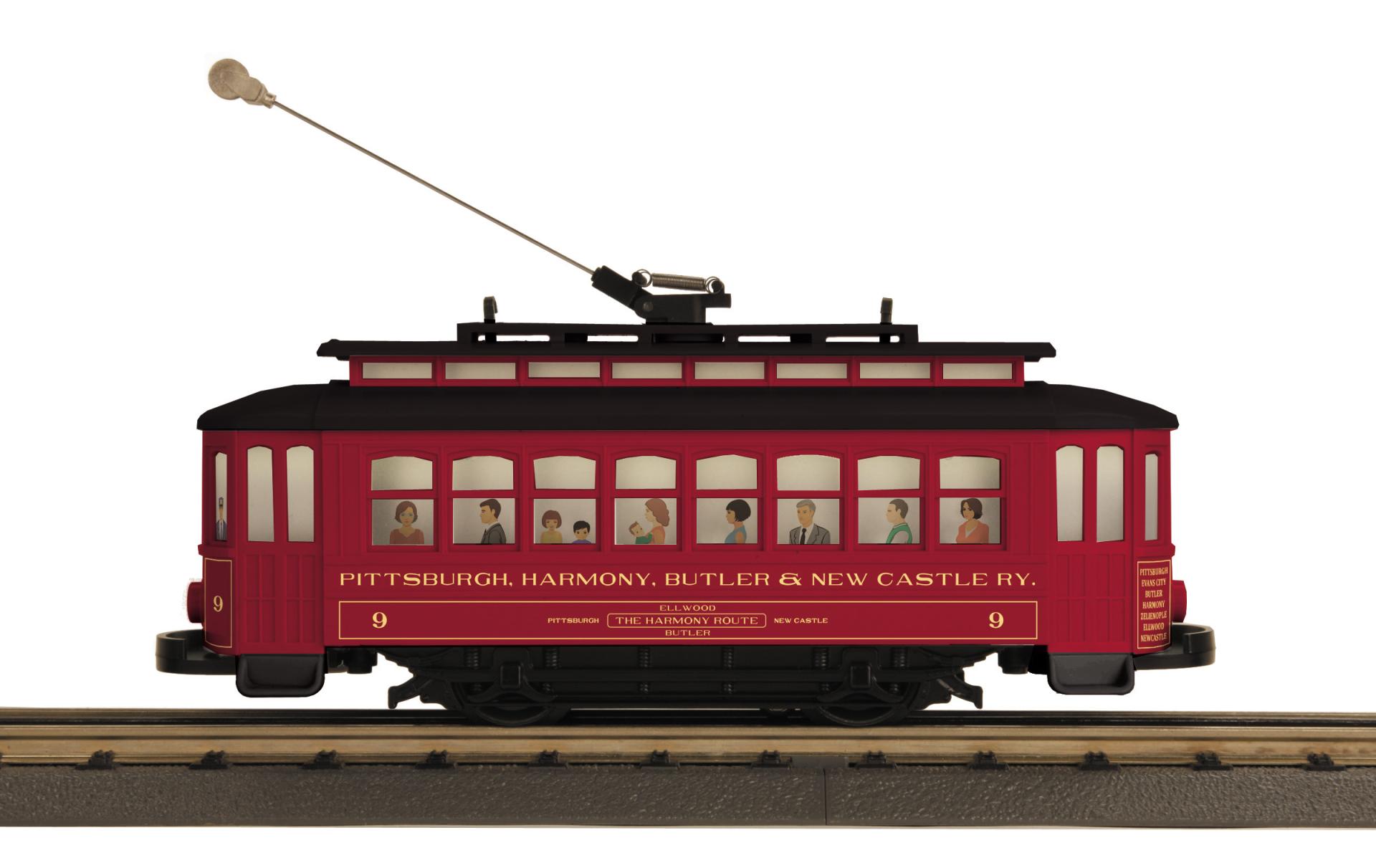 Pittsburgh, Harmony Butler & Newcastle O Gauge RailKing Bump-n-Go Trolley