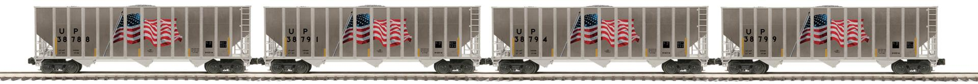 Union Pacific O Scale Premier 4-Car Coke Hopper Car Set
