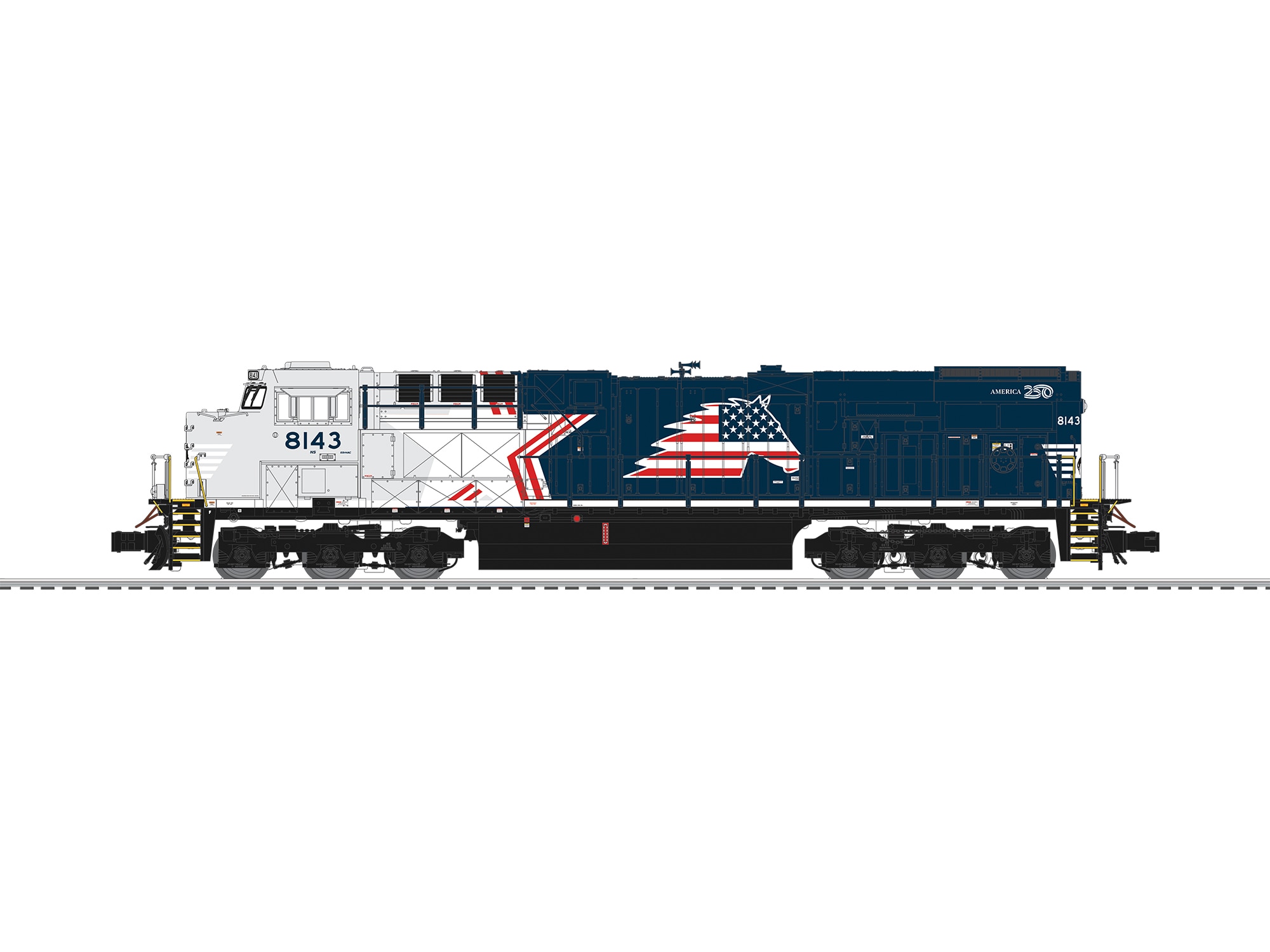 Norfolk Southern  LEGACY ES44AC #8143 (The Patriot)