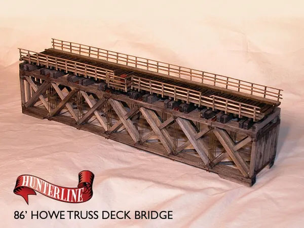 S Scale 86 ft. Howe Truss Deck Bridge