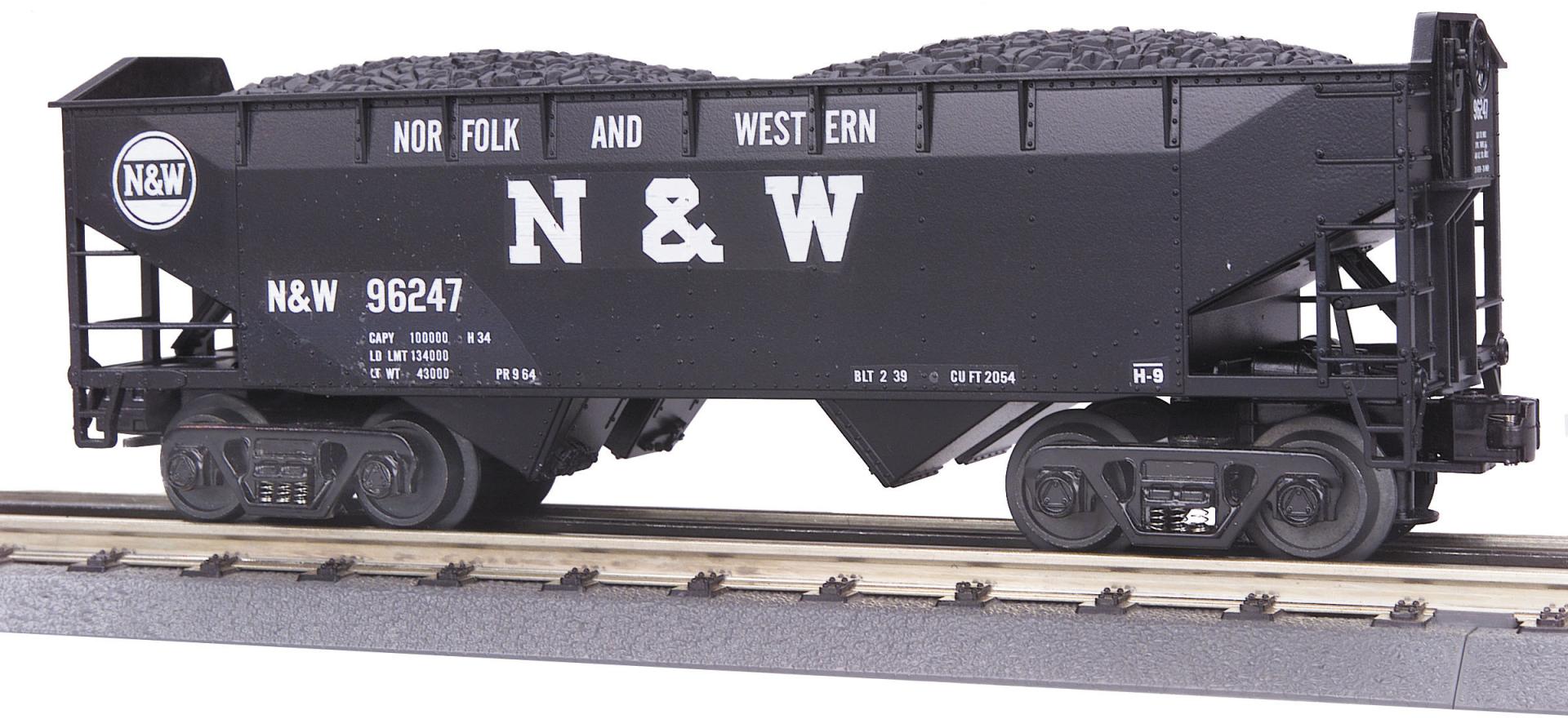 Norfolk & Western O Scale Premier 2-Bay Offset Hopper Car