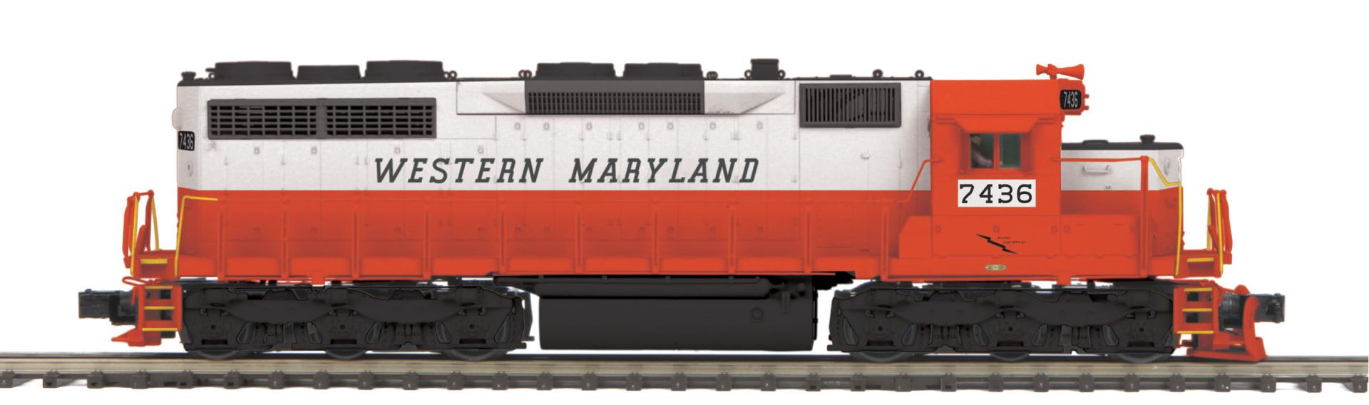 Western Maryland O Scale Premier SD-35 Diesel Engine w/Proto-Sound 3.0 (Hi-Rail Wheels)