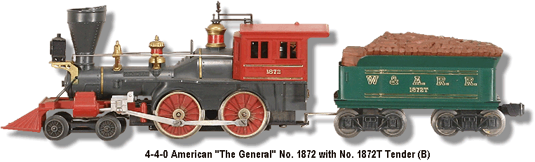 Western & Atlantic American 4-4-0 Steam Locomotive #1872