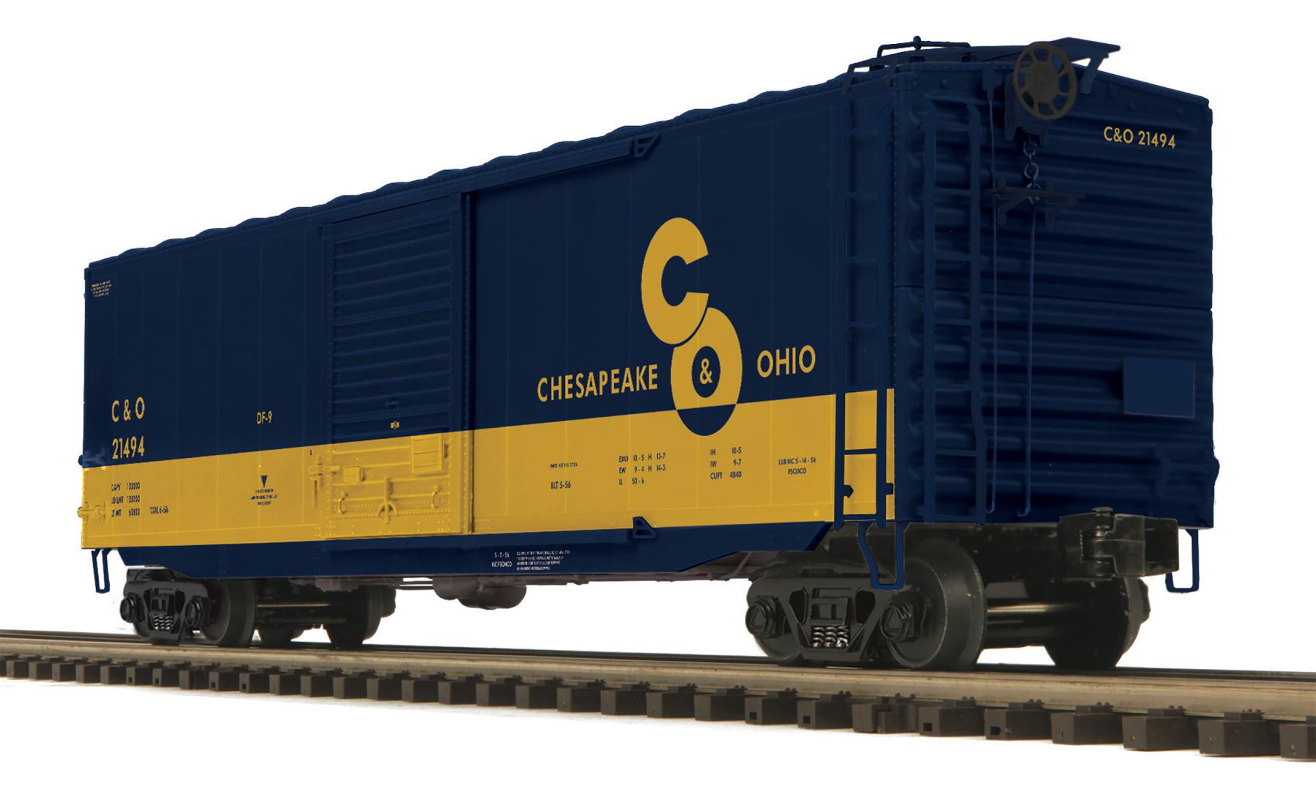 Chesapeake & Ohio O Scale Premier 50’ Ps-1 Box Car w/Youngstown Standard Door (Cameo Series)