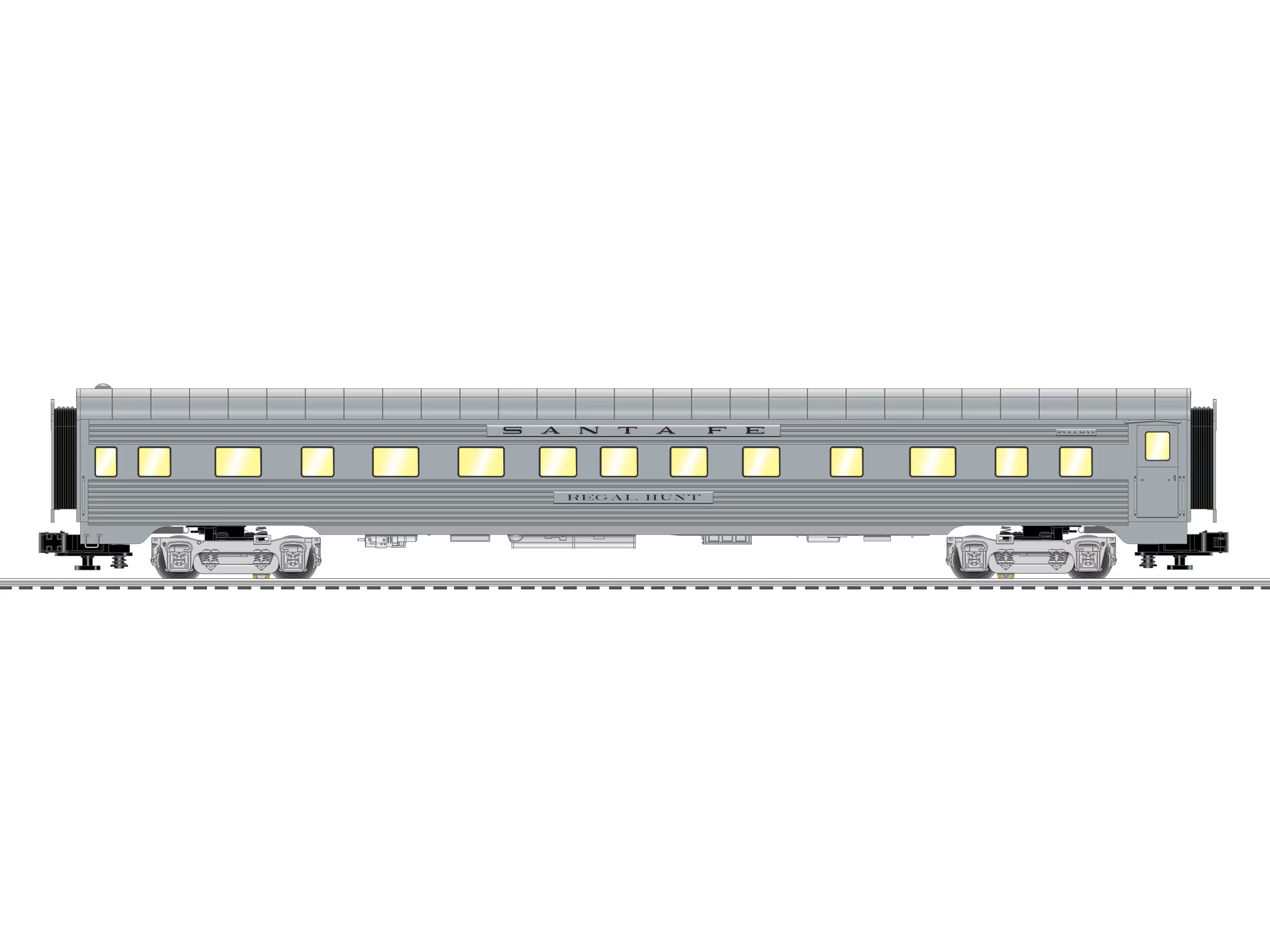Santa Fe 21" 4-4-2 Pullman Car "Regal Lane"