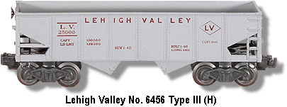 Lehigh Valley Hopper Car #6456-25