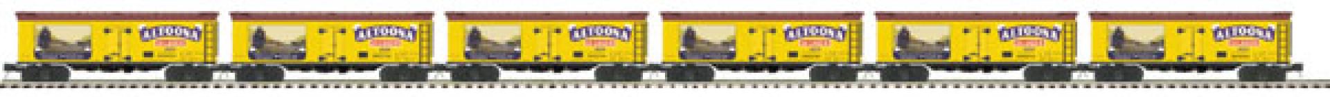 Altoona 36 Lager O Scale Premier 6-Car 36' Woodsided Reefer Set