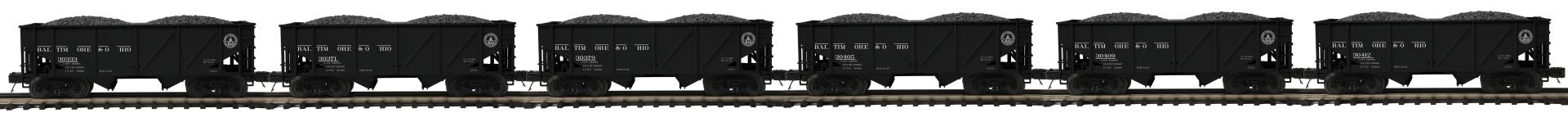 Baltimore & Ohio O Scale Premier 6-Car 34’ Composite Hopper Car Set
