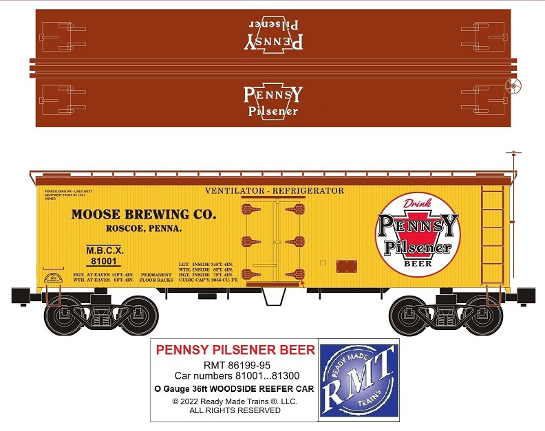 PENNSY PILSENER BEER Brewed in Roscoe, Pennsylvania