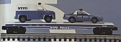 NYPD Flat Car w/ Police Cruiser & Van