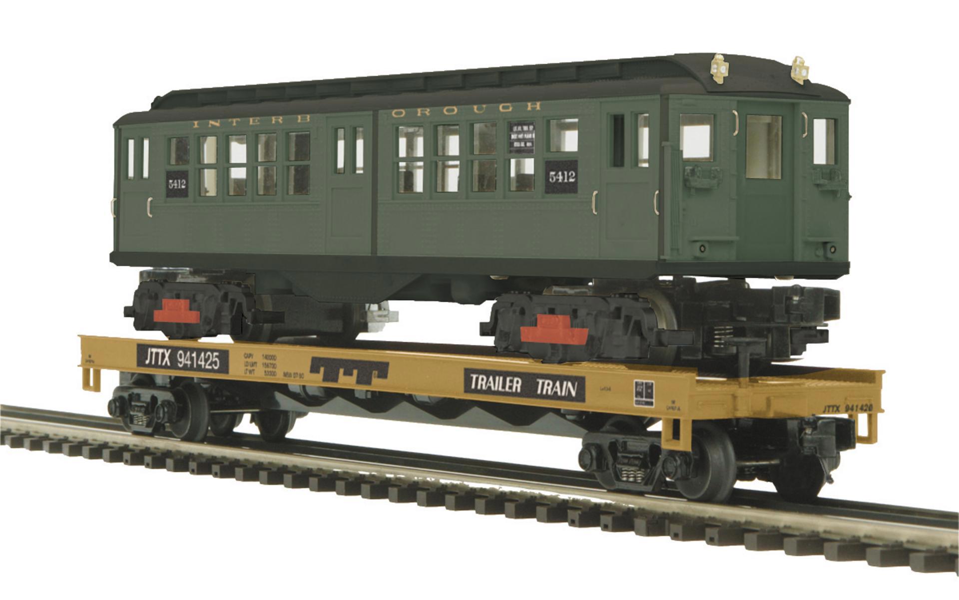 TTX O Scale Premier Flat Car w/LoV Subway Car