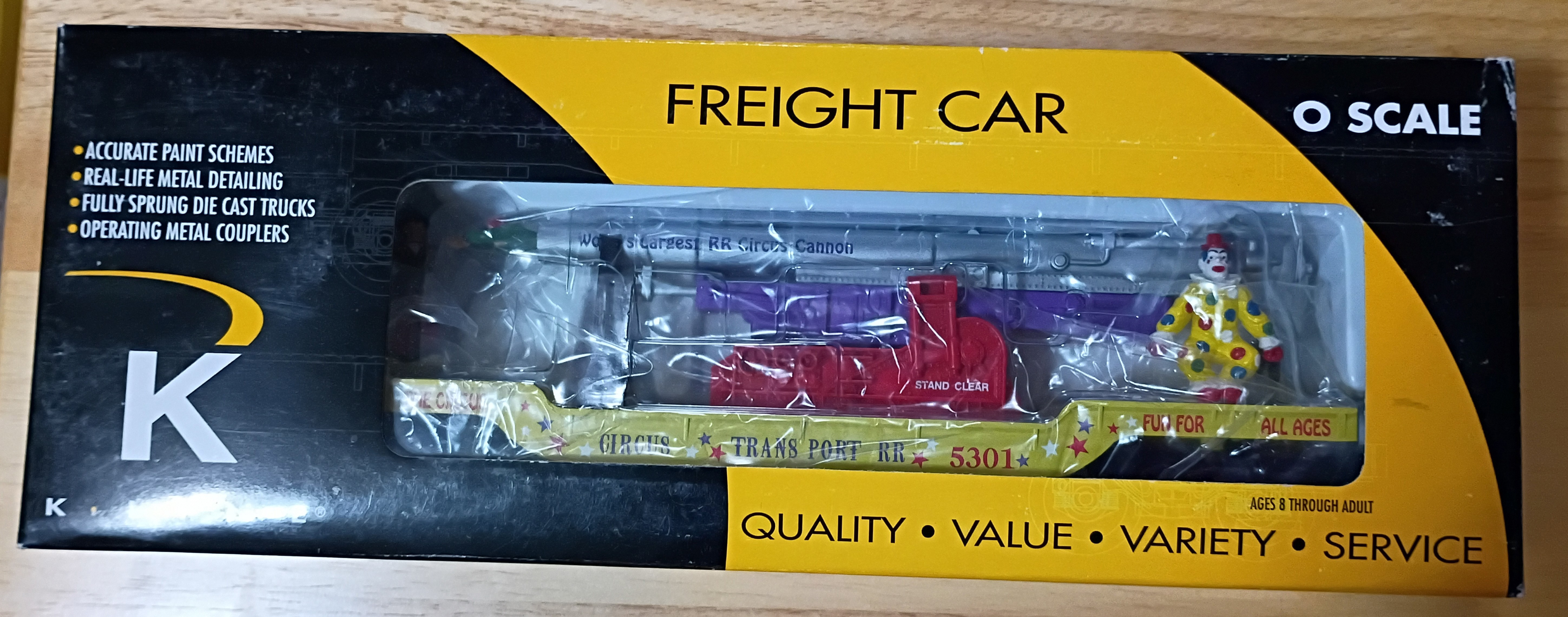 Circus Transport Railrod Depressed Center Flatcar