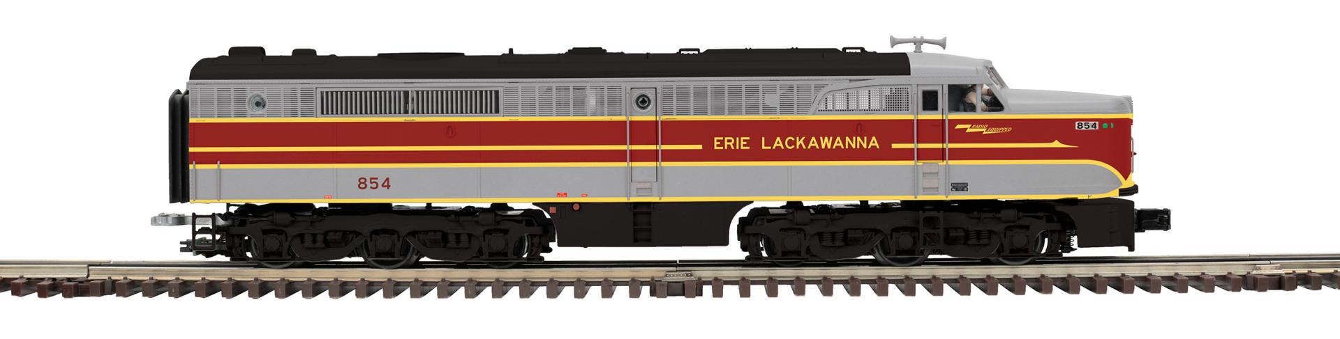 Erie Lackawanna O Scale Premier Alco PA A Unit Non-Powered Diesel Engine (Hi-Rail Wheels)