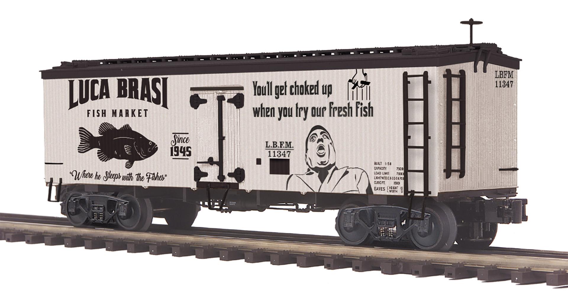 Luca Brasi Fish Market 36’ Woodsided Reefer Car #11347