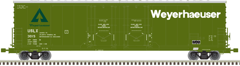 Weywehaeuser 53' Evans Double Plug Door Box Car #3026