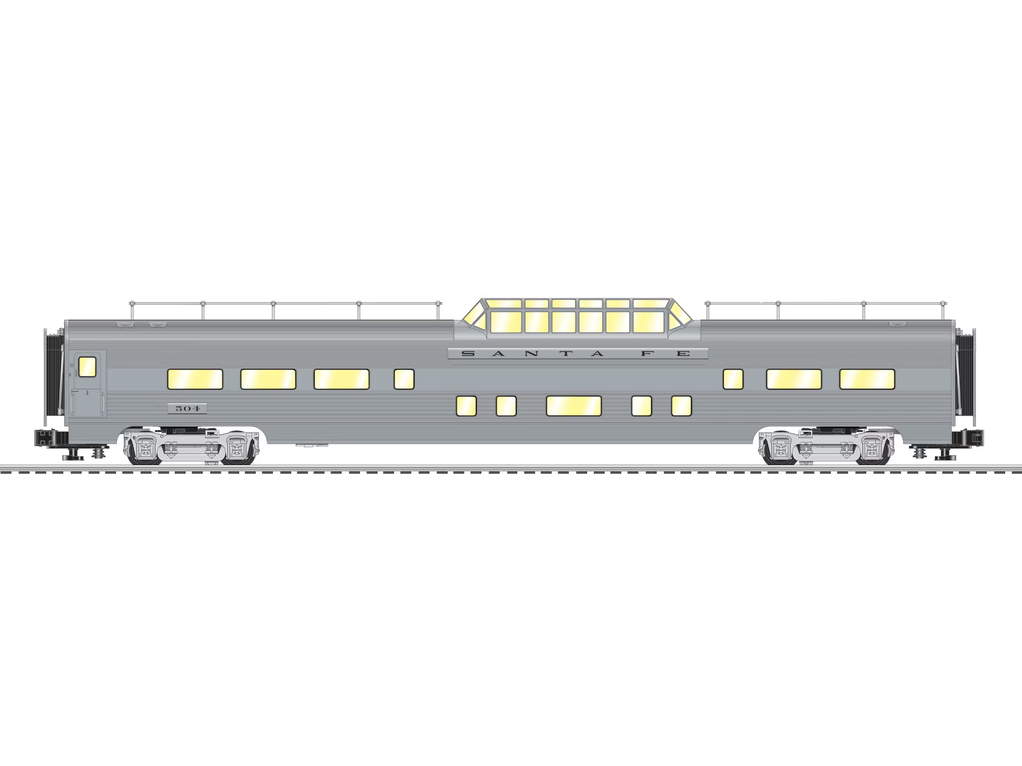Santa Fe 21" VistaVision Dome Car #504