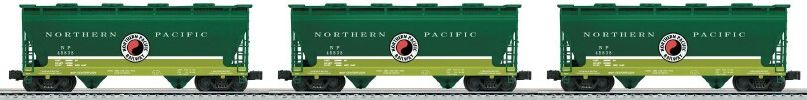 Northern Pacific ACF 2-Bay Aluminum Body Hopper 3-Pack