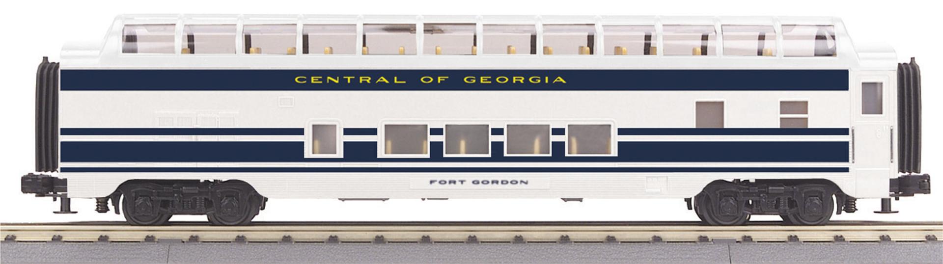 Central of Georgia O Gauge RailKing 60' Streamlined Full-Length Vista Dome Car
