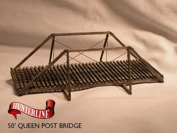 O Scale 50 ft. Queen Post Truss Bridge Kit