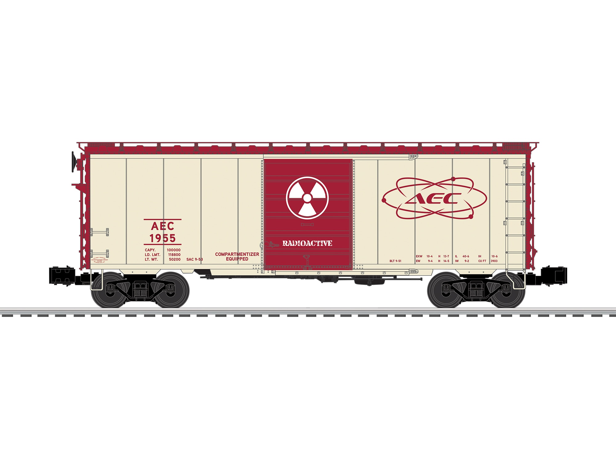 Atomic Energy Commission Radioactive Boxcar w/ Sounds #1955
