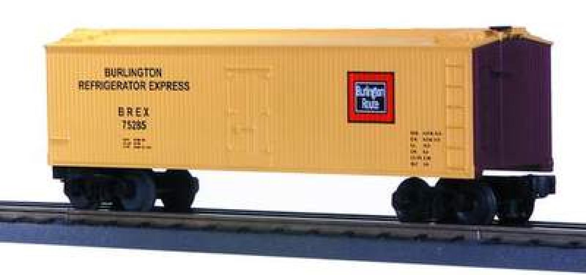 Burlington O Gauge RailKing 40' Woodsided Reefer Car