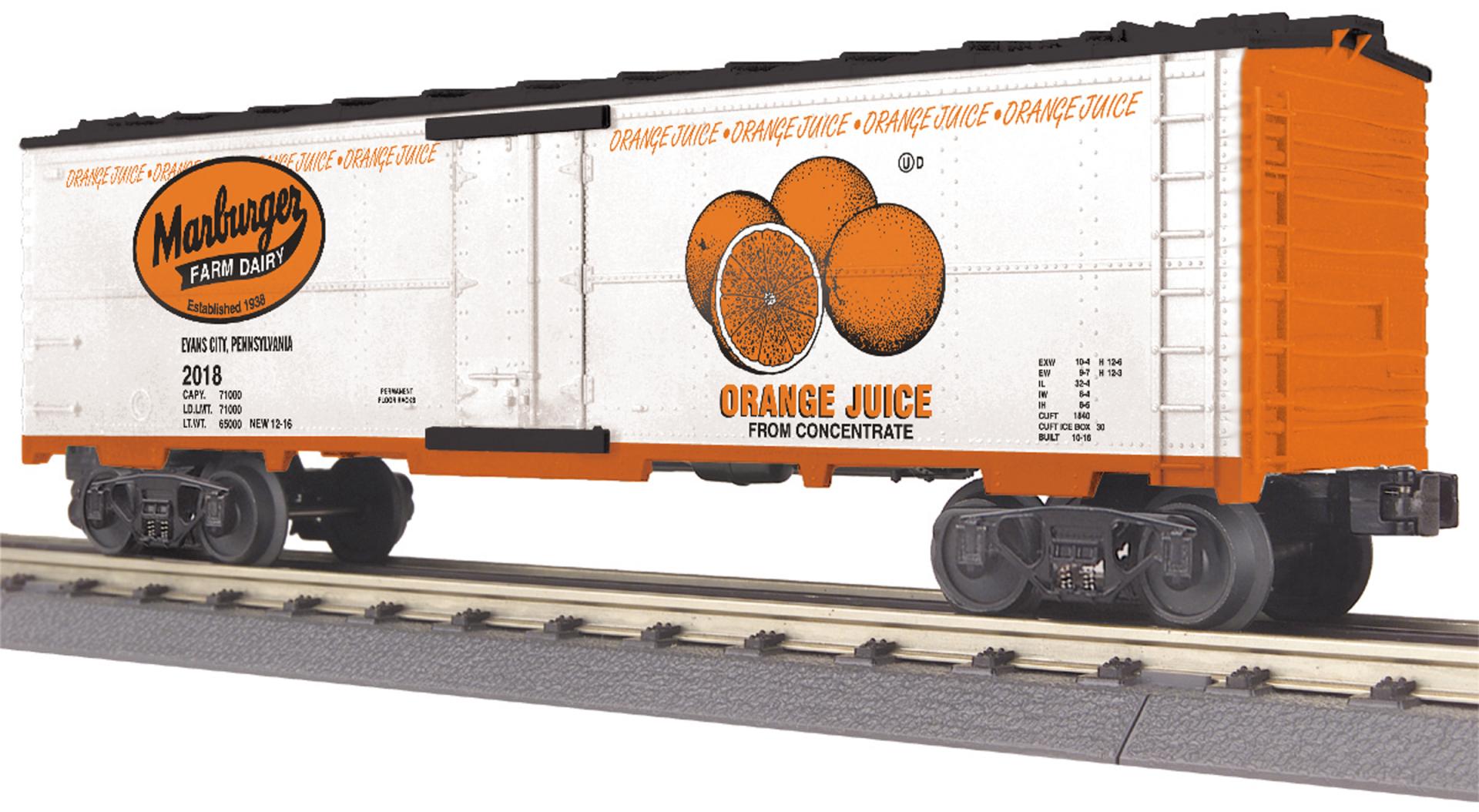 Marburger Dairy O Gauge RailKing Modern Reefer Car